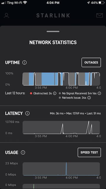 starlink rain outage