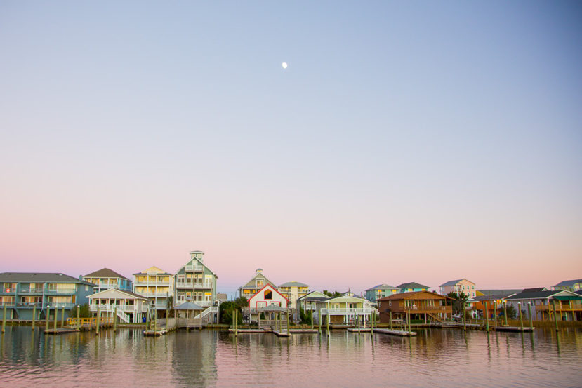 Moonrise over Carolina Beach along the Intracoastal Waterway